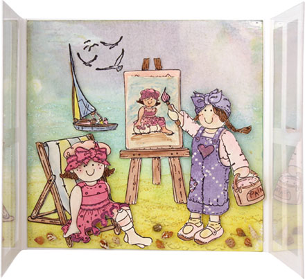 Molly Painting Beside the Seaside by Brenda Weatherill