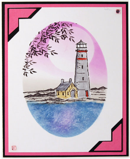 Framed Lighthouse by Brenda Weatherill