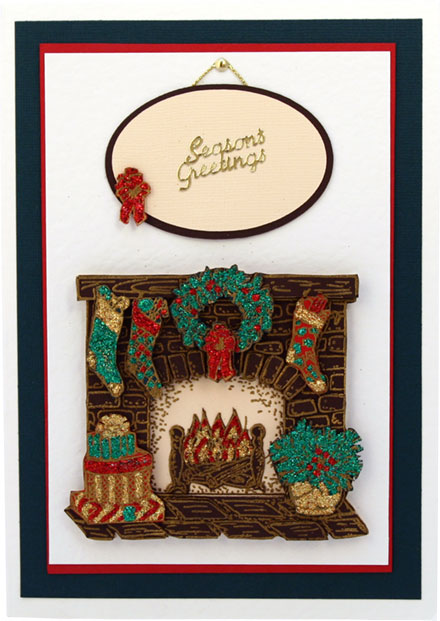Season's Greetings Fireplace by Creative Expressions