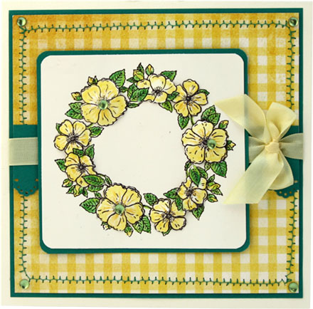 Yellow wreath by Brenda Weatherill