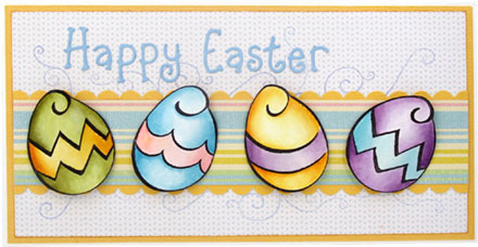 Happy Easter - Egg Border by Sara Rosamond