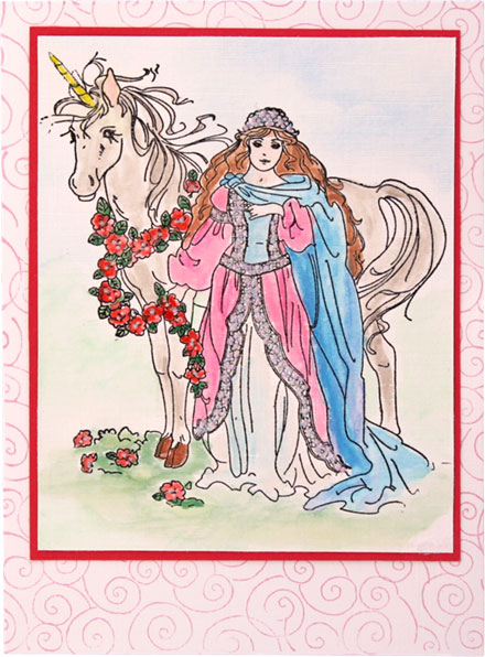 Unicorn & Maiden by Brenda Weatherill