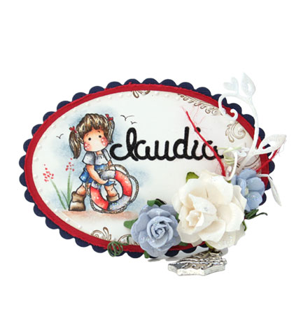 Nautical Name Tag by Claudia Rosa