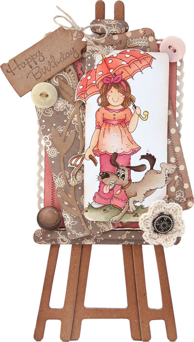 Easel card by Clare Rowlands