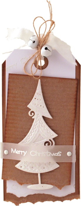 Christmas tag by Louise Roache