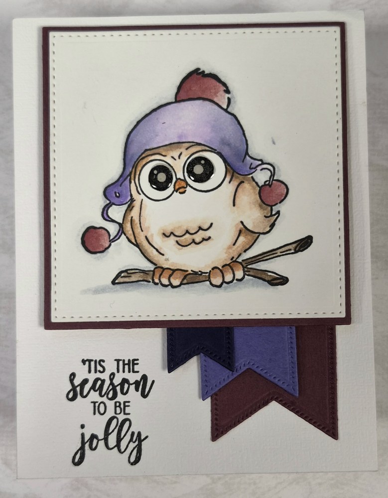 Art Impressions Whoots - Beanie Whoot wood stamp - 2