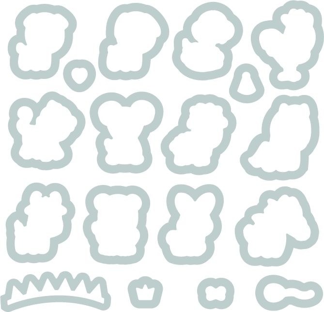 Sizzix Framelits Die Set 17PK with Stamps - Zodiac Animals, dies and stamps - 3