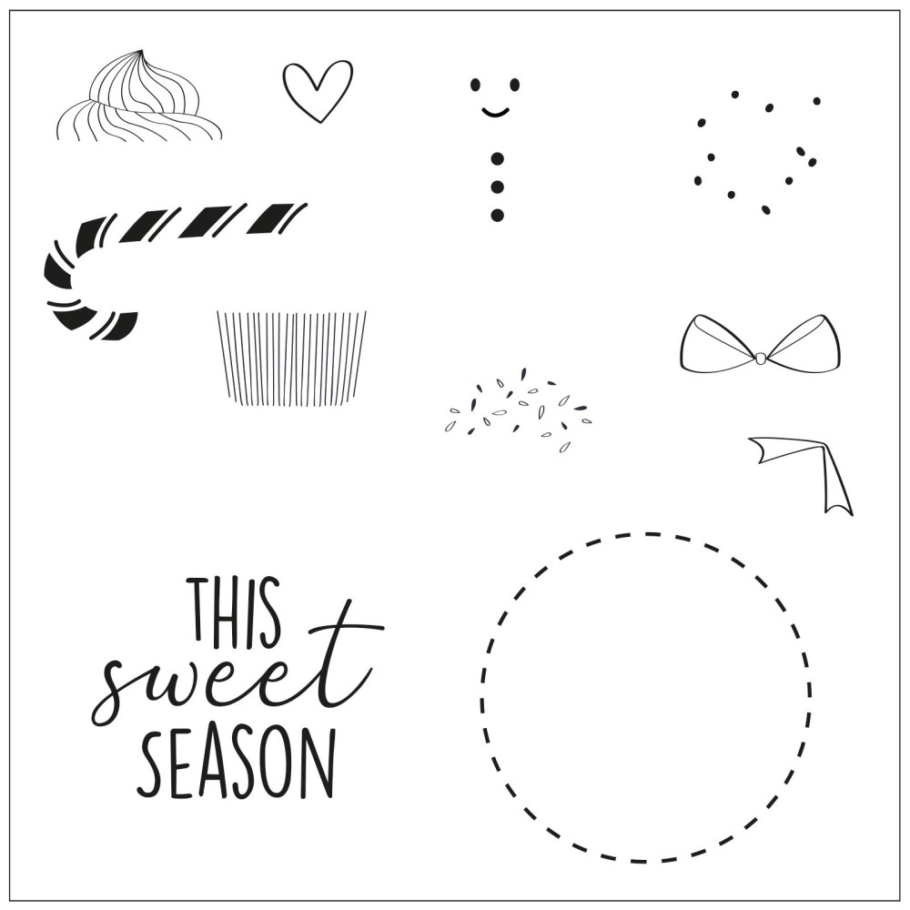 Sizzix Framelits Die w/Stamps by Olivia Rose Dessert Treats die and stamp set - 3