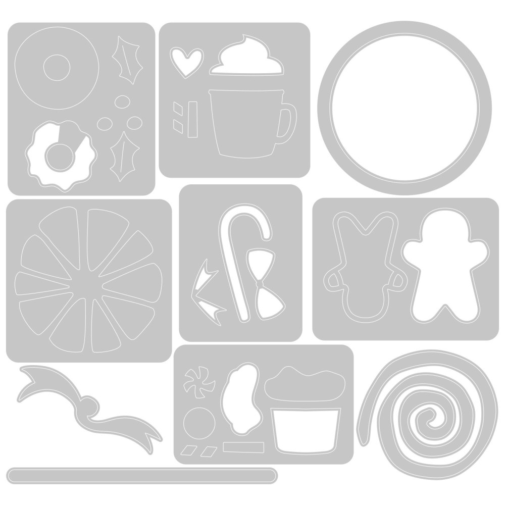 Sizzix Framelits Die w/Stamps by Olivia Rose Dessert Treats die and stamp set - 4