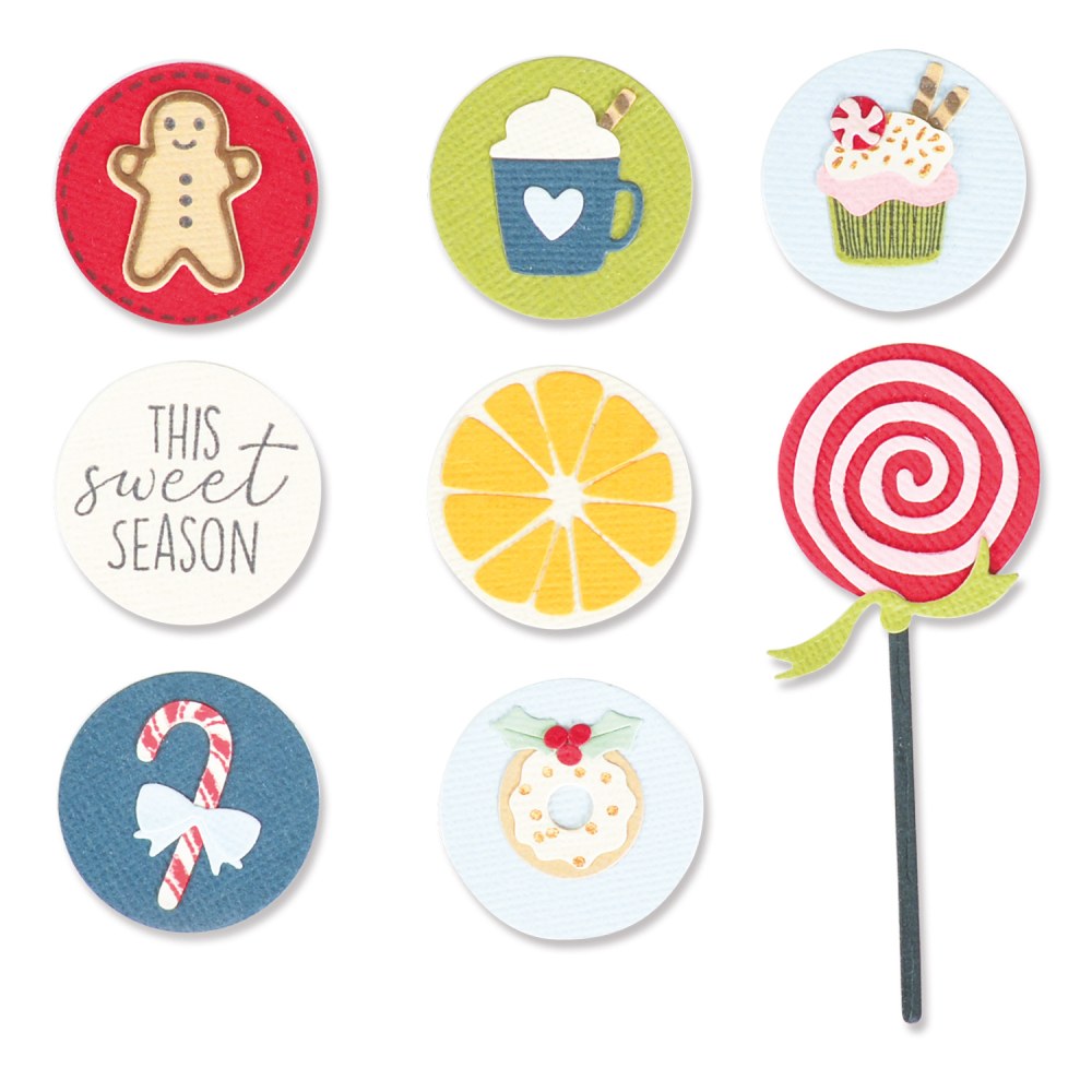Sizzix Framelits Die w/Stamps by Olivia Rose Dessert Treats die and stamp set - 5