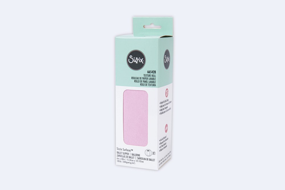 Sizzix Texture Roll 6x48 Inch Ballet Slipper cardstock roll from the Surfacez range - 5