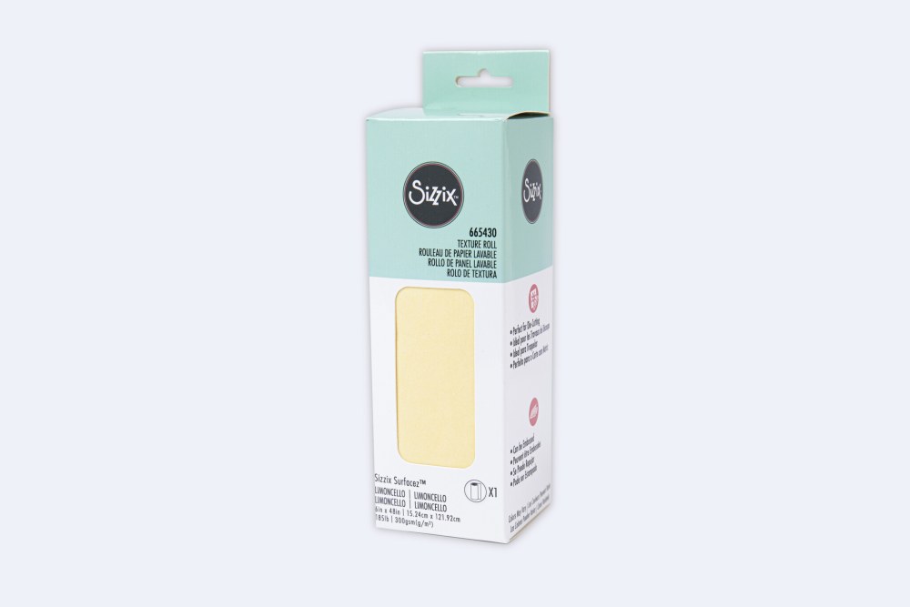Sizzix Surfacez Texture Roll 6x48 Inch Limoncello, a roll of textured cardstock - 5