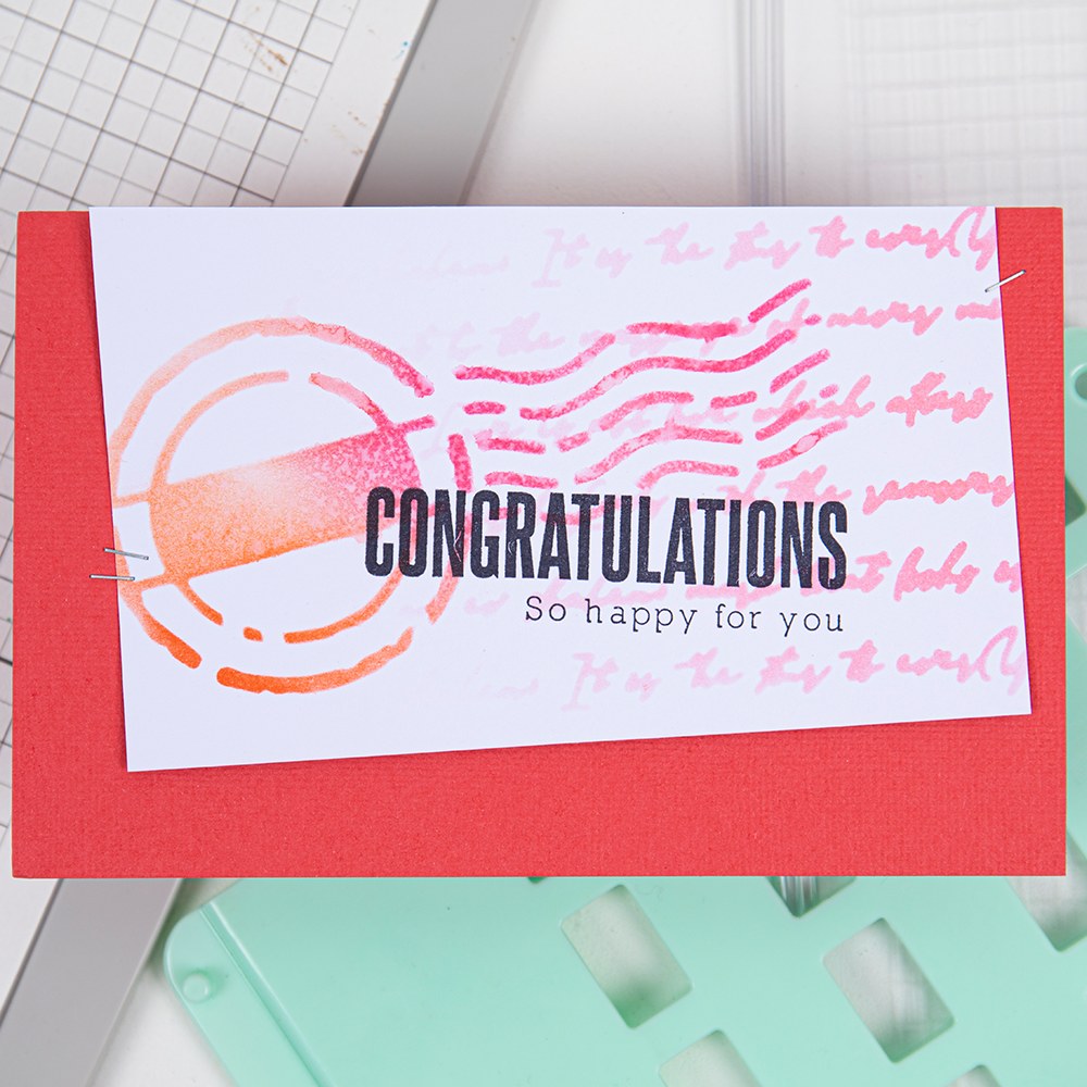 Sizzix Layered Stencils by Olivia Rose Scroll Text, set of four layered stencils with a scroll text design - 4