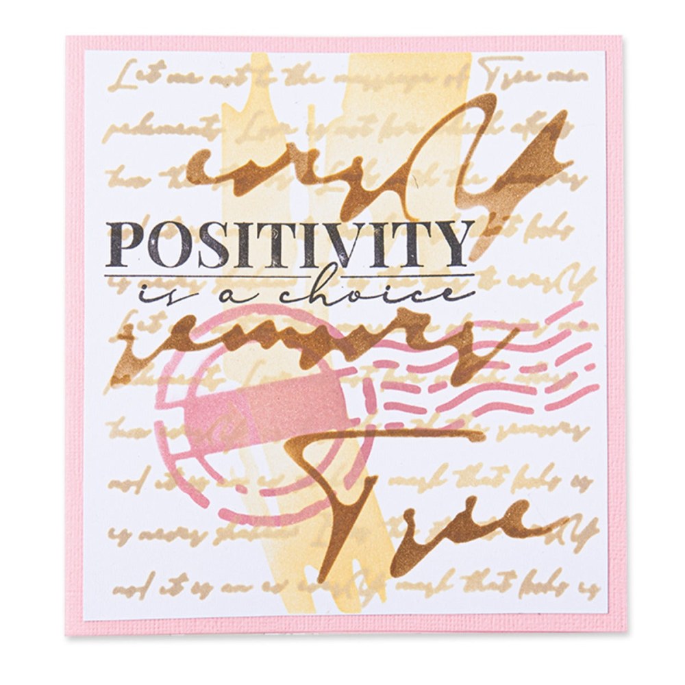 Sizzix Layered Stencils by Olivia Rose Scroll Text, set of four layered stencils with a scroll text design