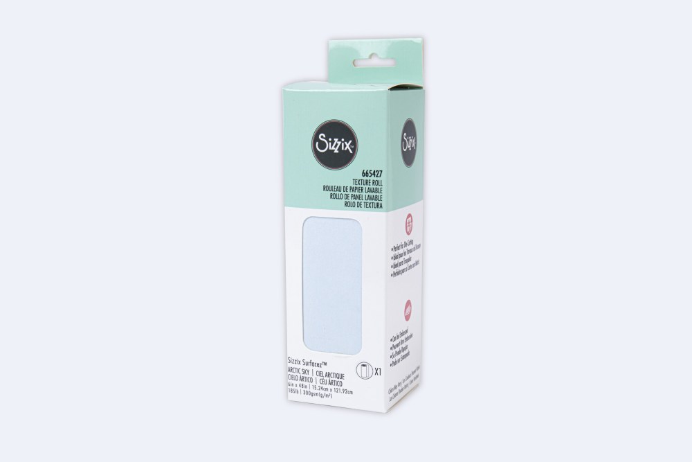 Sizzix Texture Roll 6x48 Inch Arctic Sky cardstock roll from the Surfacez range - 5