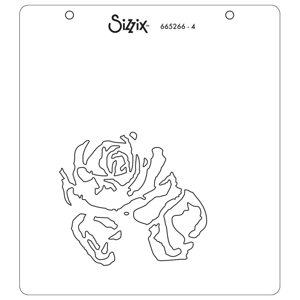 Sizzix Layered Stencils by Olivia Rose Watercolor Roses set of four stencils - 7