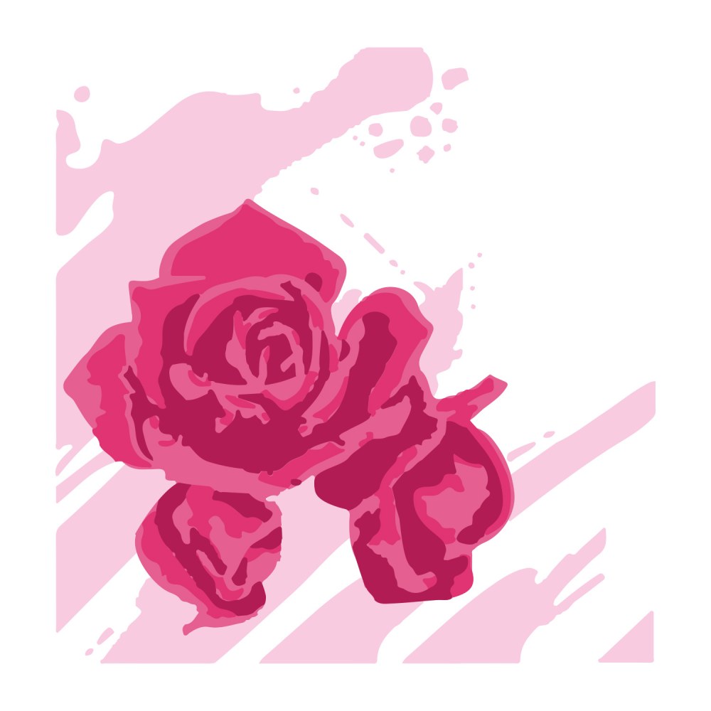 Sizzix Layered Stencils by Olivia Rose Watercolor Roses set of four stencils - 8