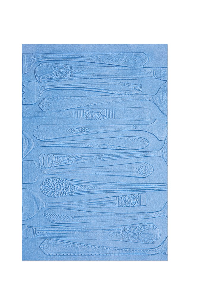Sizzix 3D Textured Impressions by Eileen Hull Silverware embossing folder with teaspoon-inspired design - 3