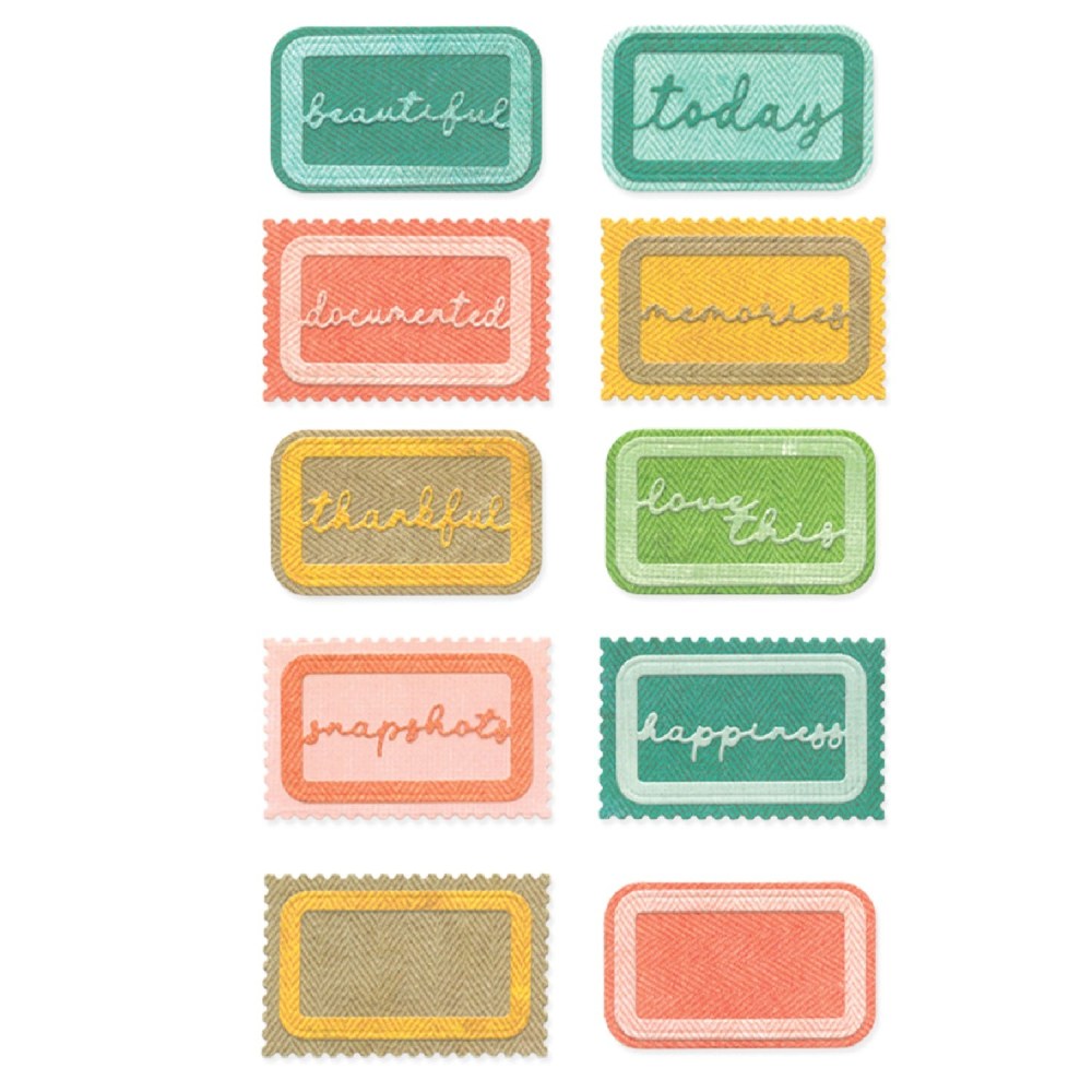 Sizzix Thinlits Die Set Snap and Swap Postage Label by 49 and Market, 13 interchangeable dies - 3
