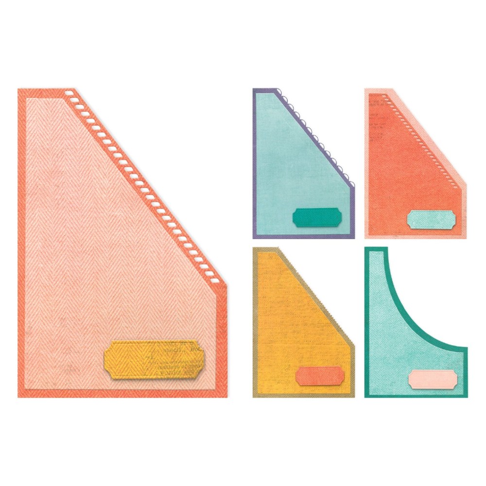 Sizzix Thinlits Die Set Snap and Swap Slanted Pocket (9pcs) by 49 and Market - 3