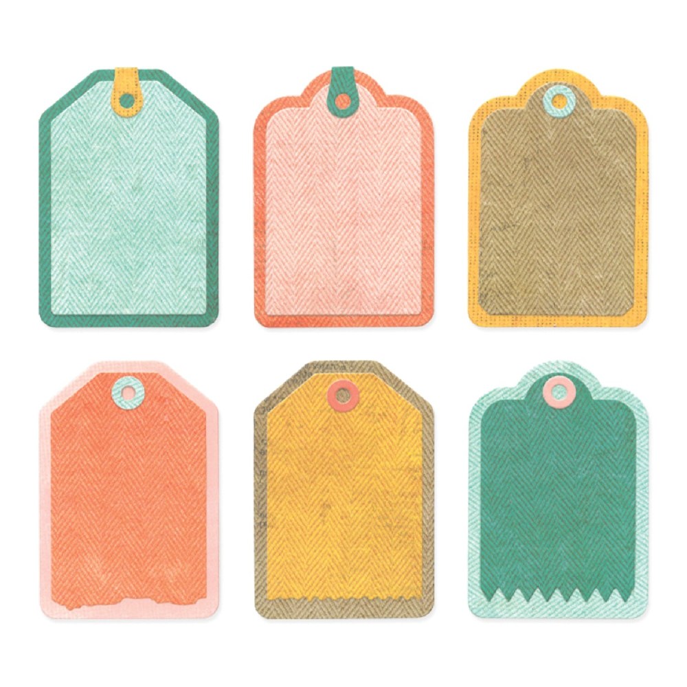 Sizzix Thinlits Die Set Snap and Swap Mini Tags (14pcs) by 49 and Market, a set of mini tag dies - 3