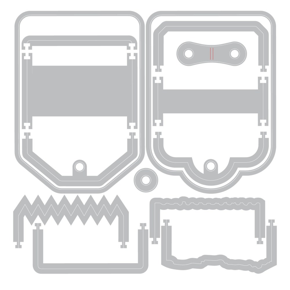 Sizzix Thinlits Die Set Snap and Swap Mini Tags (14pcs) by 49 and Market, a set of mini tag dies - 4