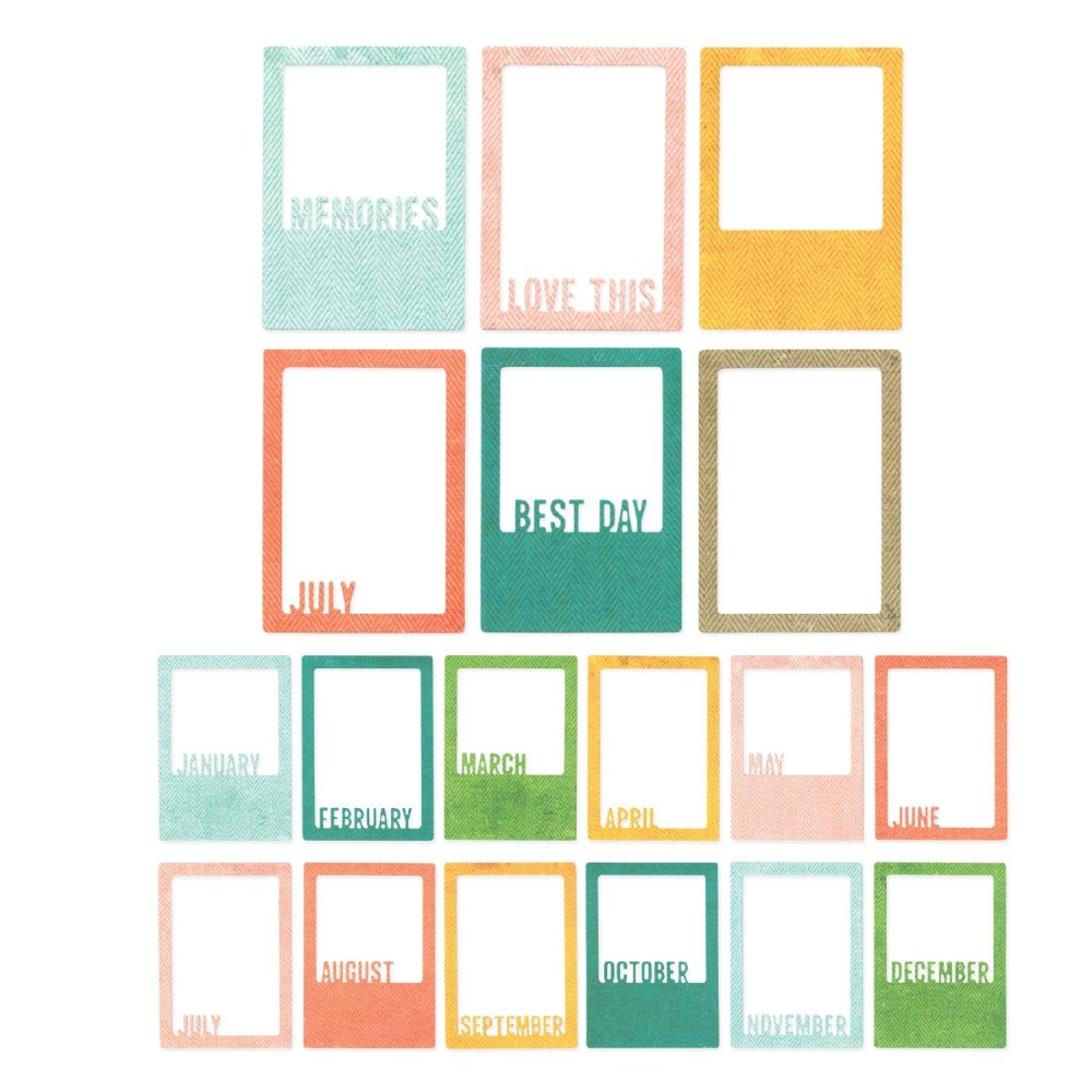 Sizzix Thinlits Die Set Snap and Swap Instamatic (19pcs) by 49 and Market, instant photo frame dies - 3