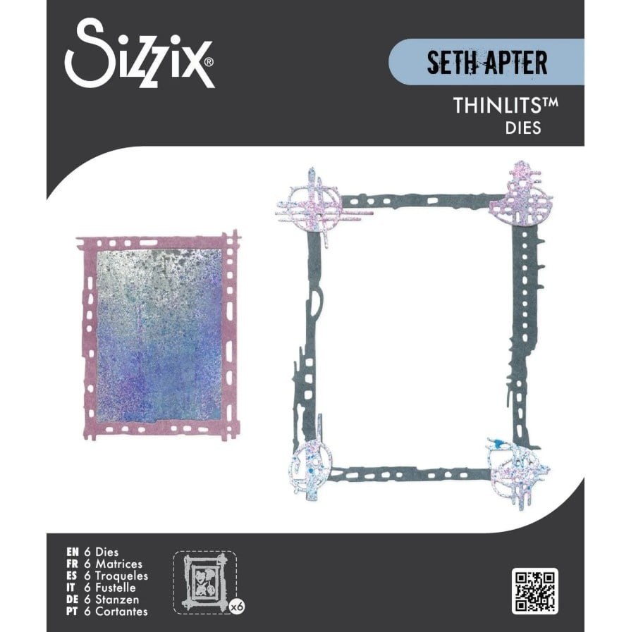 Sizzix Thinlits Die Set Framed (6pcs) by Seth Apter, six frame-shaped dies - 2
